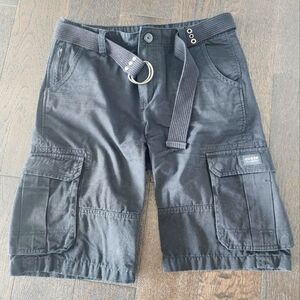 Men's Black Guess Cargo Shorts